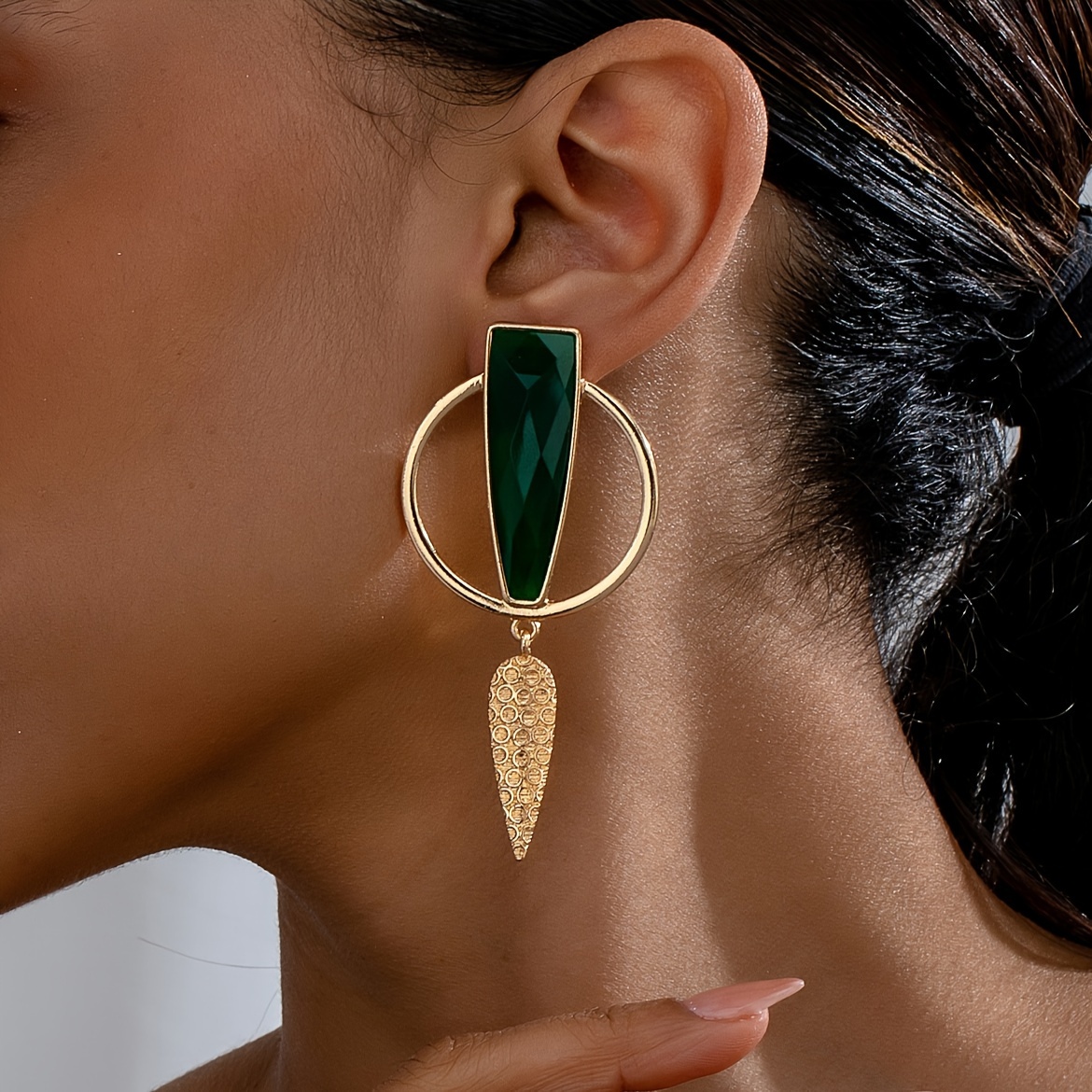 Unique Ethnic Style Patterned Metal Earrings